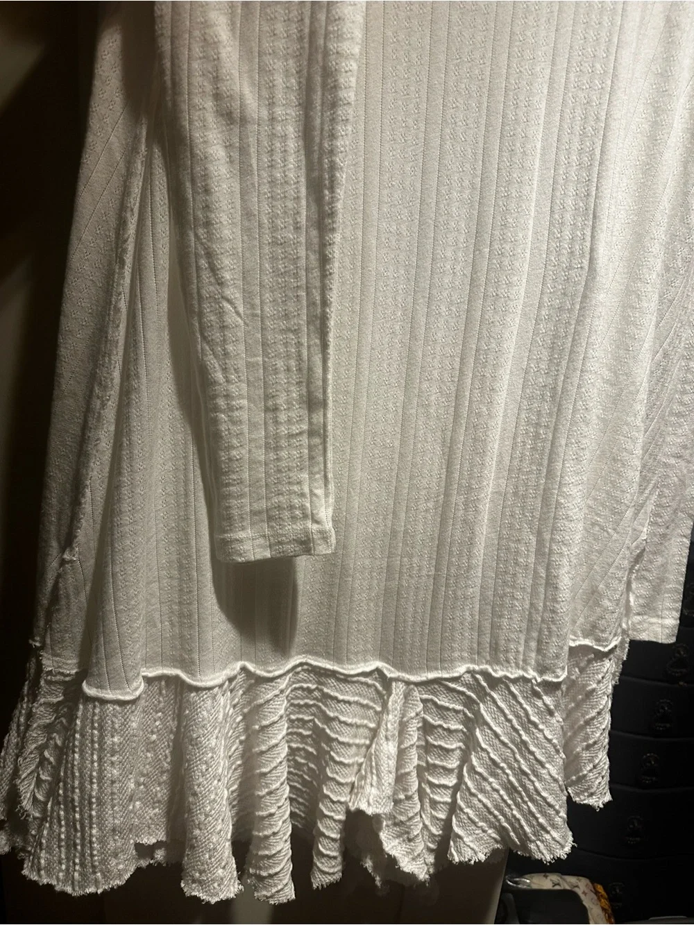 NWT FREE PEOPLE Tate Pointelle Tunic- Ivory Combo $78 MSRP